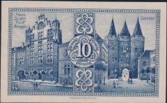 Almanya 10 Pfennig Notgeld 1921 Çil Filigranlı