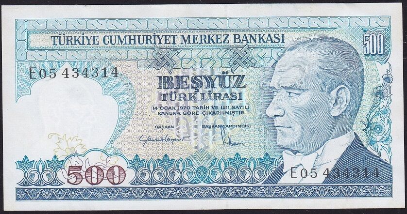 7.Emisyon 2.Tertip 500 Lira E05 434314 Çilaltı Çil