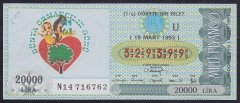 1993 19 Mart Çeyrek Bilet U Serisi Dünya Ormancılık Günü