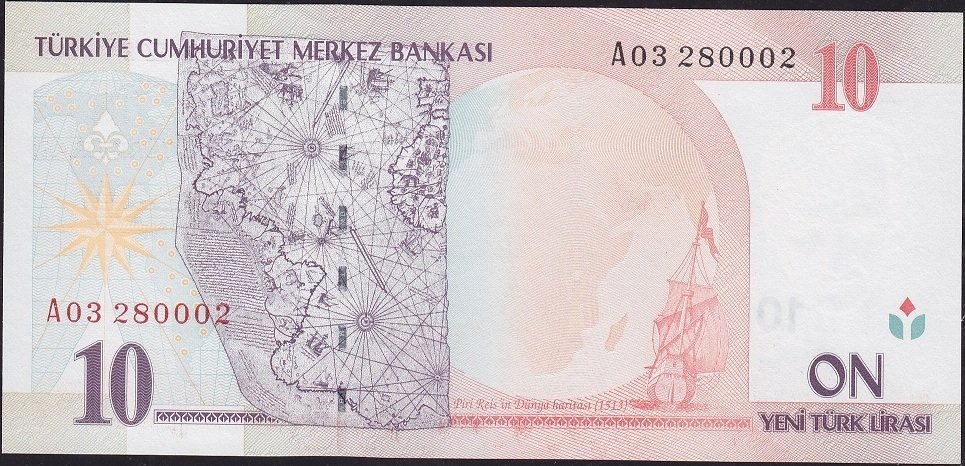 8.Emisyon 10 YTL A03 280002 Çil