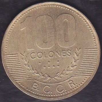 KOSTARİKA 100 COLONES 1997