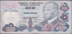 6.Emisyon 1.Tertip 1000 Lira A72 058578 Çok Temiz