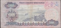6.Emisyon 1.Tertip 1000 Lira A72 058578 Çok Temiz