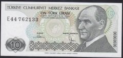 7.EMİSYON 2.TERTİP 10 LİRA E44 762133 ÇİLALTI