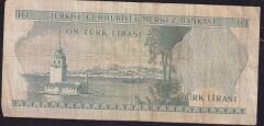 6.Emisyon 1.Tertip 10 Lira B82 403235 Çok Temiz