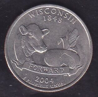 Amerika Çeyrek Dolar 2004 D Hatıra Wisconsin