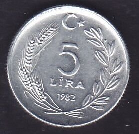1982 Yılı 5 Lira