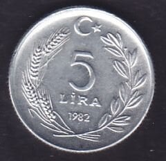 1982 Yılı 5 Lira