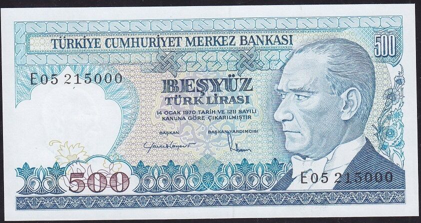 7.Emisyon 2.Tertip 500 Lira E05 215000 Çilaltı Çil
