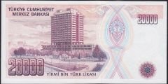 7.Emisyon 1.Tertip 20000 Lira D80 826769 Çilaltı Çil
