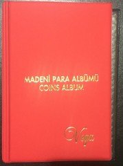 VEGA MADENİ PARA ALBÜM  ( KIRMIZI ) 72 ADET KAPAMA KAPASİTELİ