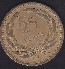 1949 Yılı 25 Kuruş