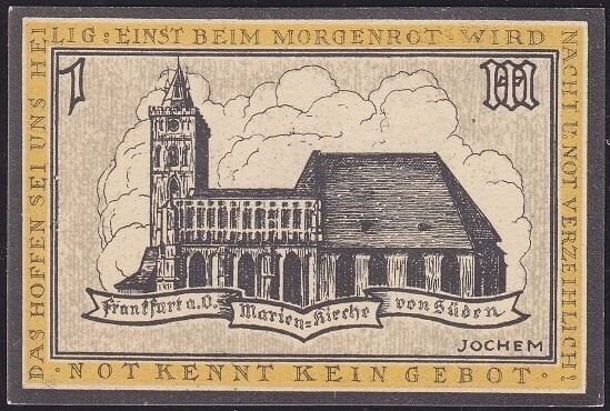 Almanya 1 Mark Notgeld 1920 Çil