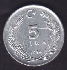1984 Yılı 5 Lira