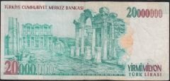 7.Emisyon 20 000 000 Lira F69 288023 Çok Temiz