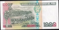 Peru 1000 Intis 1988 Çilaltı Çil Pick 136b