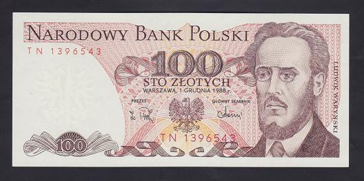 Polonya 100 Zloty 1988 ÇİL Pick 143e