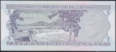 6.Emisyon 2.Tertip 5 Lira K33 439907 Çil