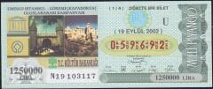 2002 19 Eylül Çeyrek Bilet - U Serisi