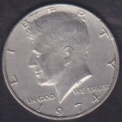 AMERİKA 1/ 2 DOLAR ( HALF ) 1974 eski para