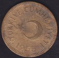 1955 Yılı 25 Kuruş Haliyle