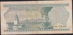 6.Emisyon 1.Tertip 10 Lira B80 151272 Çok Temiz