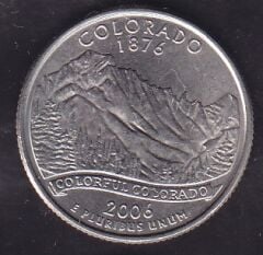 Amerika Çeyrek Dolar 2006 D Hatıra Colorado