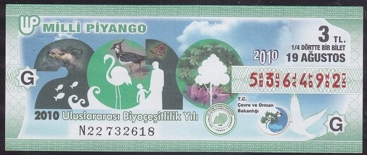2010 19 AĞUSTOS ÇEYREK BİLET - G SERİSİ