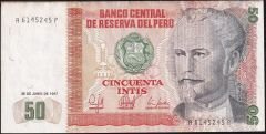 Peru 50 İntis 1987 Ççt Çilaltı Pick 131b