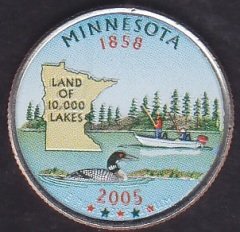 AMERİKA ÇEYREK DOLAR 2005 - MINNESOTA EYALETİ ÇİL