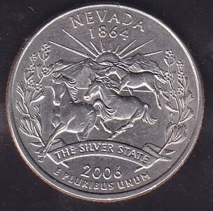 Amerika Çeyrek Dolar 2006 P Hatıra Nevada