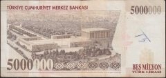 7.Emisyon 5 000 000 Lira E25 687740 Çok Temiz