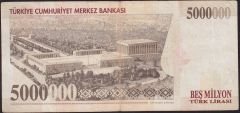 7.Emisyon 5 000 000 Lira G13 225890 Çok Temiz