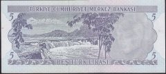 6.Emisyon 2.Tertip 5 Lira K25 173984 Çilaltı