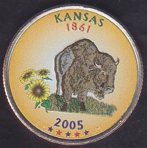 AMERİKA ÇEYREK DOLAR 2005 - KANSAS EYALETİ ÇİL