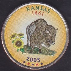AMERİKA ÇEYREK DOLAR 2005 - KANSAS EYALETİ ÇİL