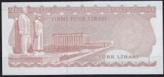 6.Emisyon 3.Tertip 20 Lira F39 055597 Çok Temiz+