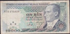 7.Emisyon 4.Tertip 10000 Lira K52 171029 Temiz