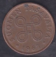 Finlandiya 1 Penni 1963