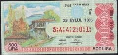 1985 29 Eylül Yarım Bilet - Y Serisi