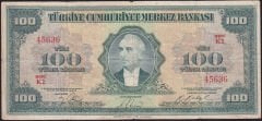 4.Emisyon 100 Lira Seri K2 45636 Çok Temiz