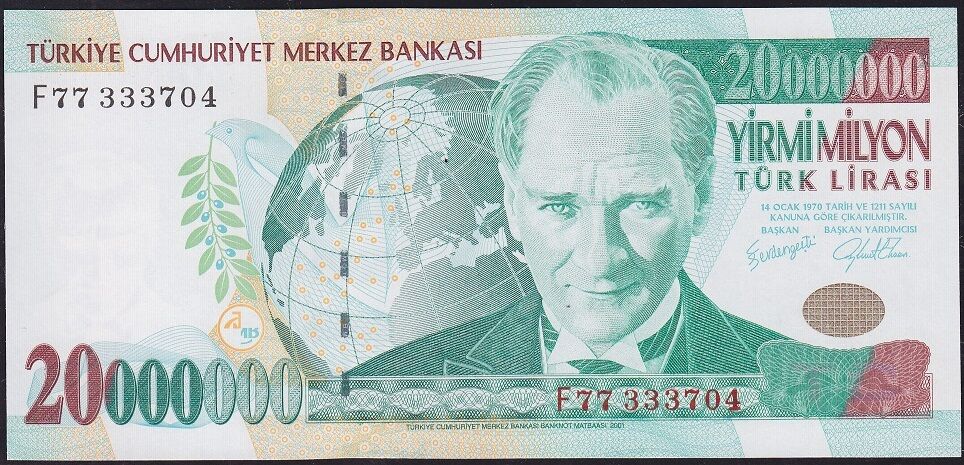 7.Emisyon 20 000 000 Lira F77 333704 Çilaltı Çil