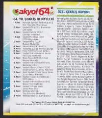 AKYOL MARKET ÇEKİLİŞ KUPONU -2011