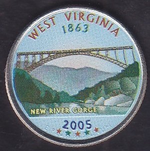 AMERİKA ÇEYREK DOLAR 2005 - WEST VİRGİNİA EYALETİ ÇİL