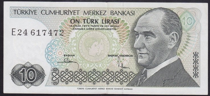 7.EMİSYON 2.TERTİP 10 LİRA E24 617472 ÇÇT ÇİLALTI