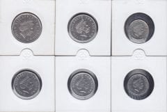 Karayipler 6 Adet Madeni Para Seti 2004 -2008