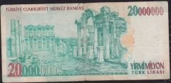 7.Emisyon 20 000 000 Lira F81 602687 Temiz