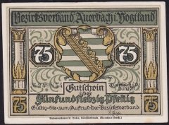 Almanya 75 Pfennig Notgeld 1921 Çilaltı Çil
