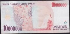 7.Emisyon 10 000 000 Lira D21 164178 Çok Temiz+