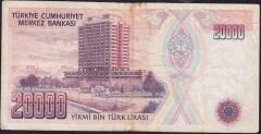 7.Emisyon 1.Tertip 20000 Lira C61 823649 Çok Temiz